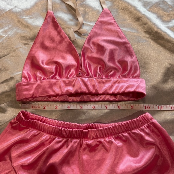 Pink Satin Short Set - Picture 3 of 7